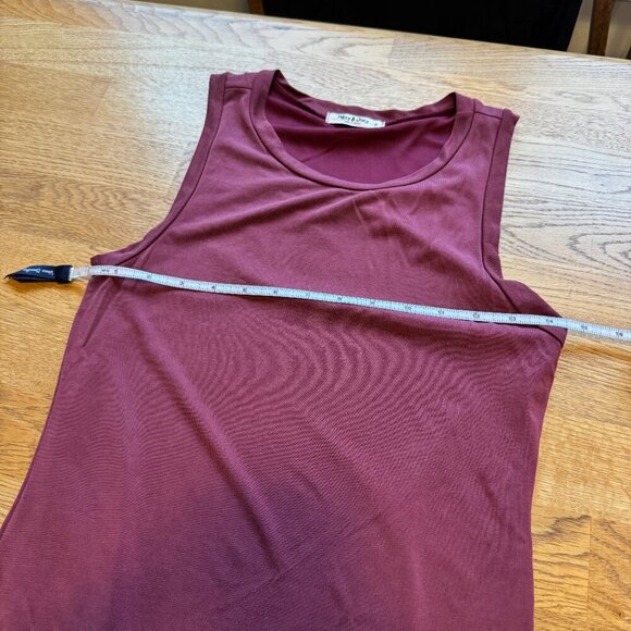 Mikey & Joey Sleeveless Dress Wine Burgundy Size Medium - Picture 6 of 7